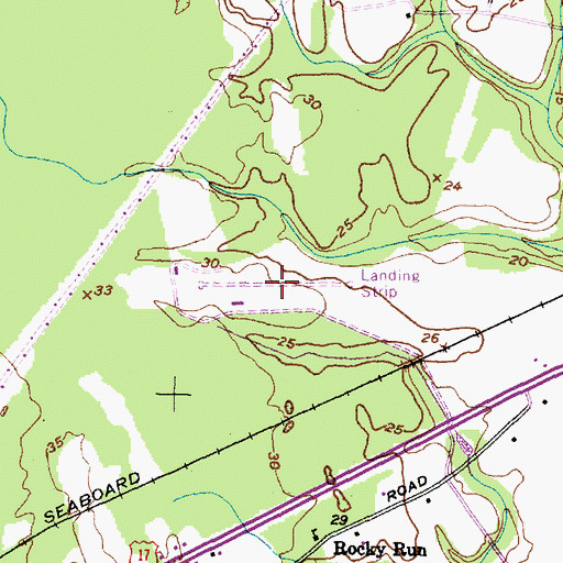 Topographic Map of Canaan Air Base, NC