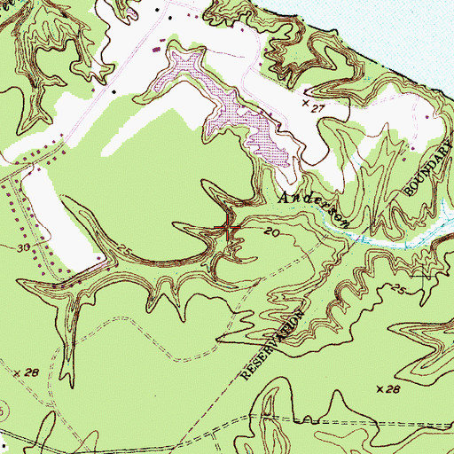 Topographic Map of Joe Hughes Pond, NC