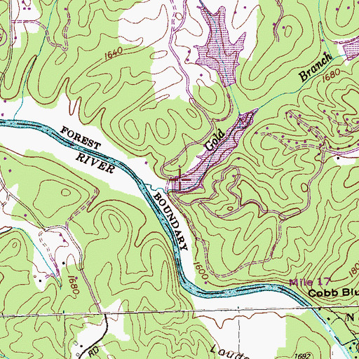 Topographic Map of Harold Wells Dam, NC