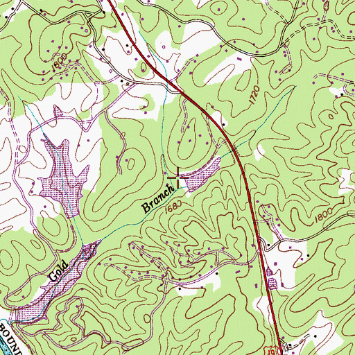 Topographic Map of Brewer Lake Dam, NC