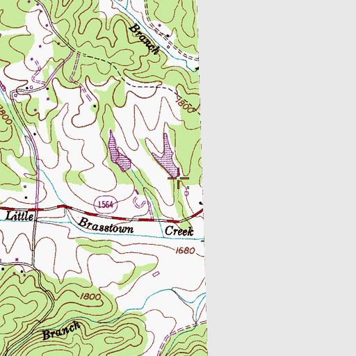 Topographic Map of Whitmire Dam Lower, NC