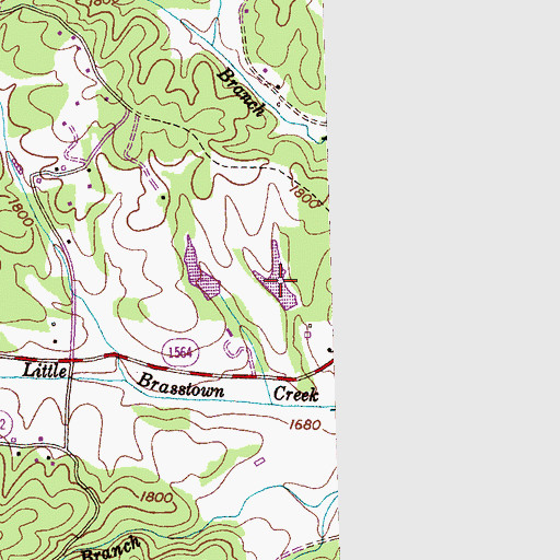 Topographic Map of Whitmire Lake Lower, NC