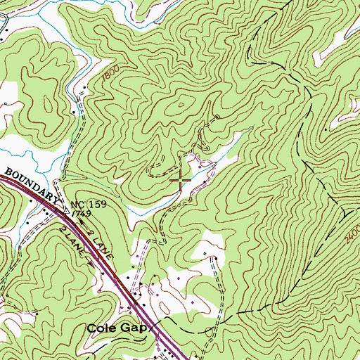 Topographic Map of Pied Piper Lake Upper, NC
