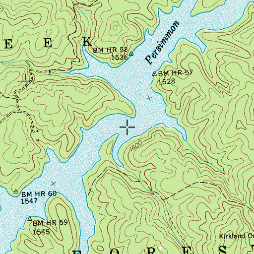 Topographic Map of Persimmon Lake, NC