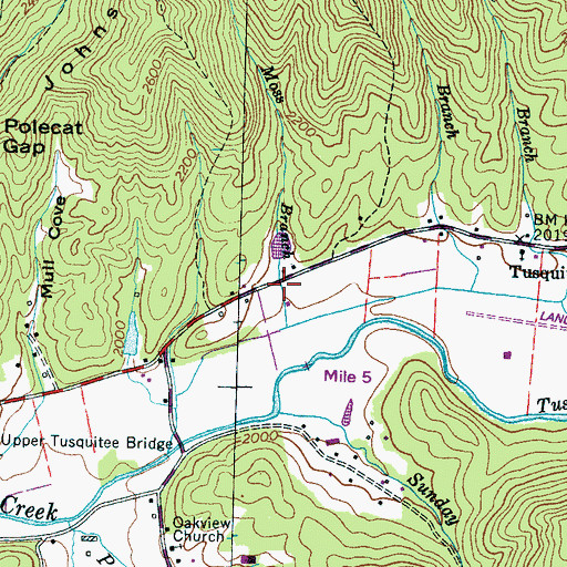 Topographic Map of Neal Cabe Dam, NC