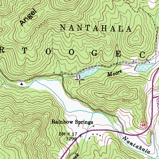 Topographic Map of Moore Creek Lower, NC