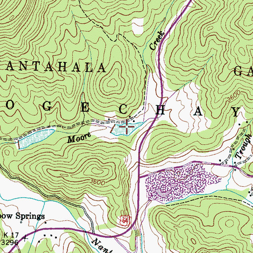 Topographic Map of Moore Creek Upper Lake, NC