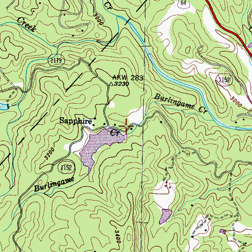 Topographic Map of Intermont Lake, NC