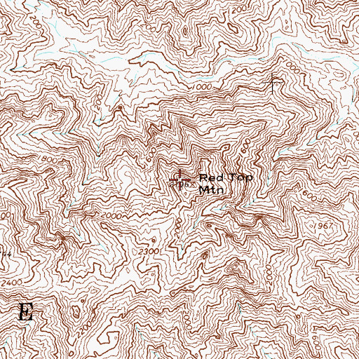 Topographic Map of Red Top Mountain, AZ