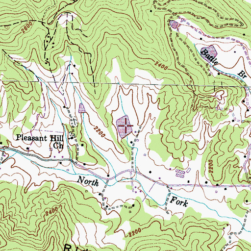 Topographic Map of Vitale Apple Orchard Lake, NC