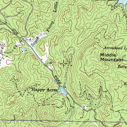 Topographic Map of Tarheel Lake Dam, NC