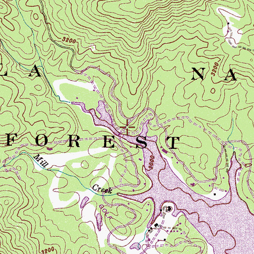 Topographic Map of Upper Lake Toxaway, NC