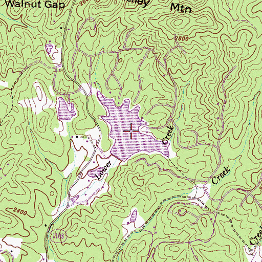 Topographic Map of Lake Wanteska, NC