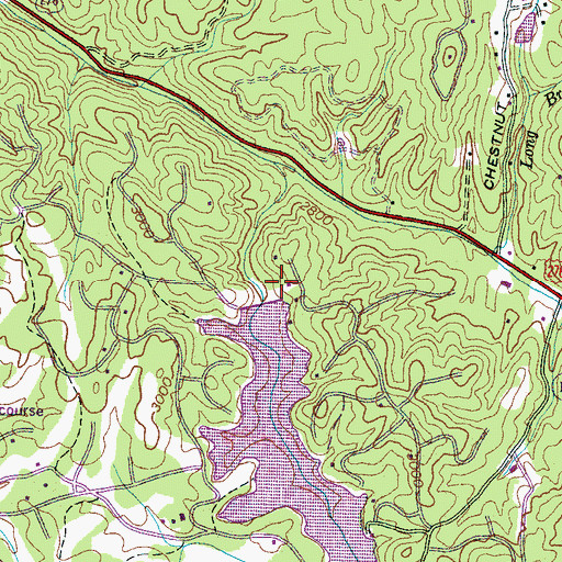 Topographic Map of Atagahi Lake Dam, NC
