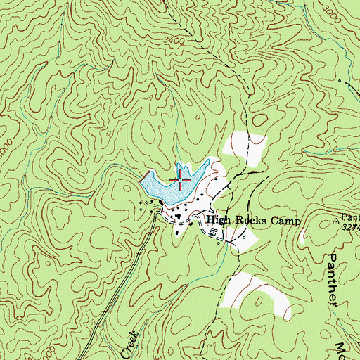 Topographic Map of High Rock Lake, NC