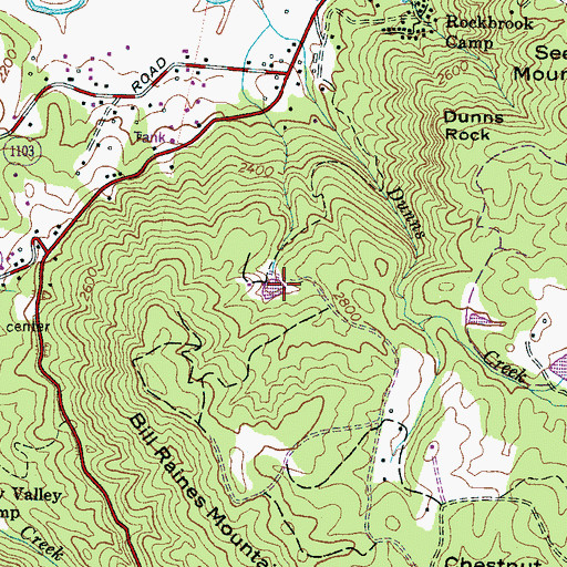 Topographic Map of W Cantrell Lake, NC