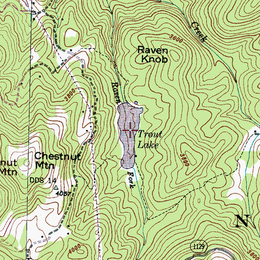 Topographic Map of Trout Lake, NC