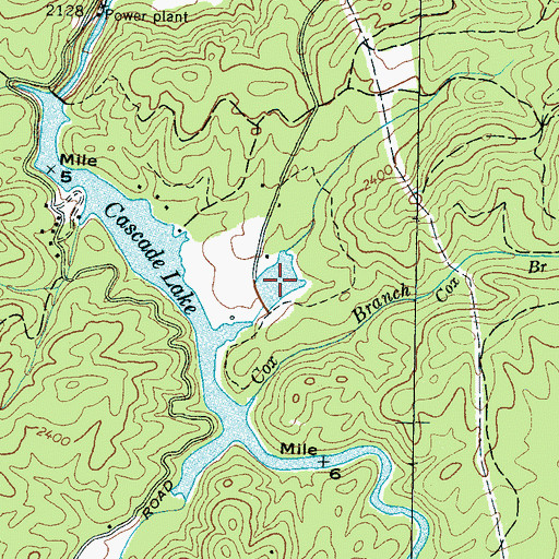 Topographic Map of Little River Camp Lake, NC