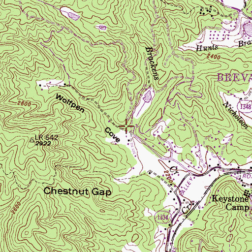 Topographic Map of Laurel Lake Dam, NC