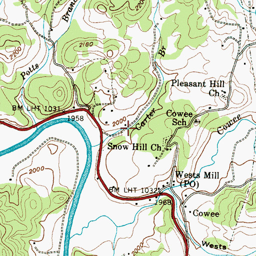 Topographic Map of Pyle Lake, NC