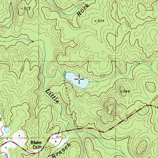 Topographic Map of Lewis Mill Pond, NC