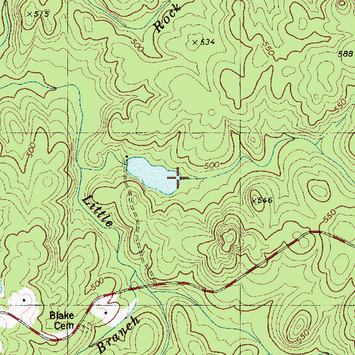 Topographic Map of Lewis Millpond Dam, NC