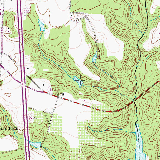 Topographic Map of Noname, NC