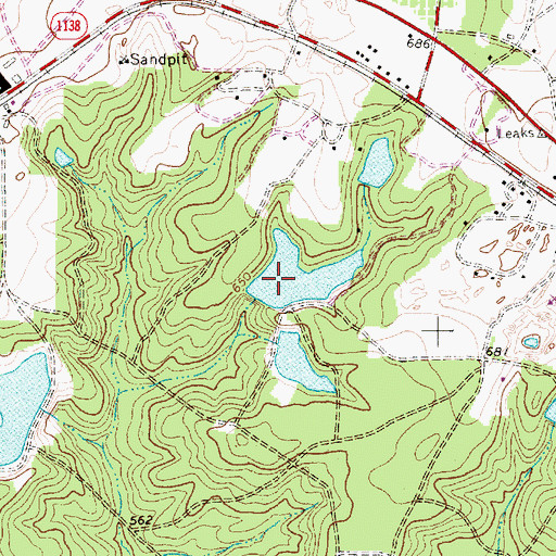 Topographic Map of Arthur Williams and Son Number Two Dam, NC