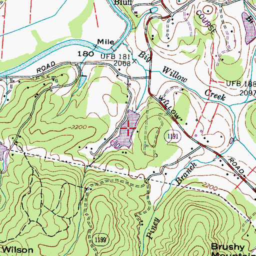 Topographic Map of Banks Brothers Lake, NC