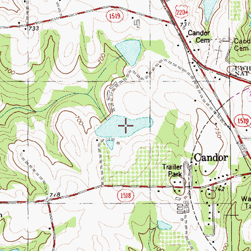 Topographic Map of Parson Brothers Pond, NC