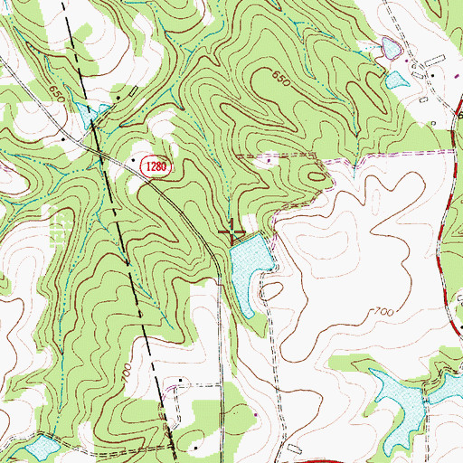 Topographic Map of Ed Harris Dam, NC