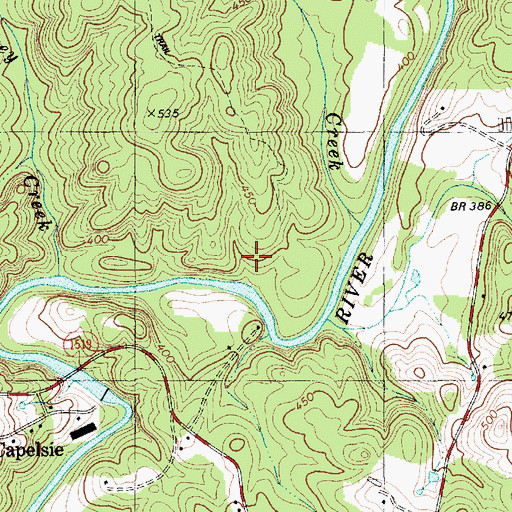 Topographic Map of Capelsie Lake Dam, NC