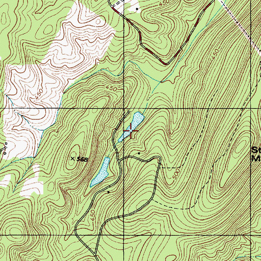 Topographic Map of Stony Mountain Number Two Dam, NC