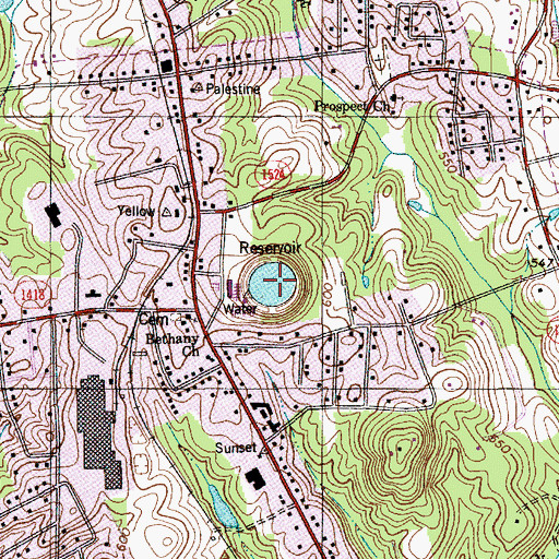 Topographic Map of Reservoir Lake, NC
