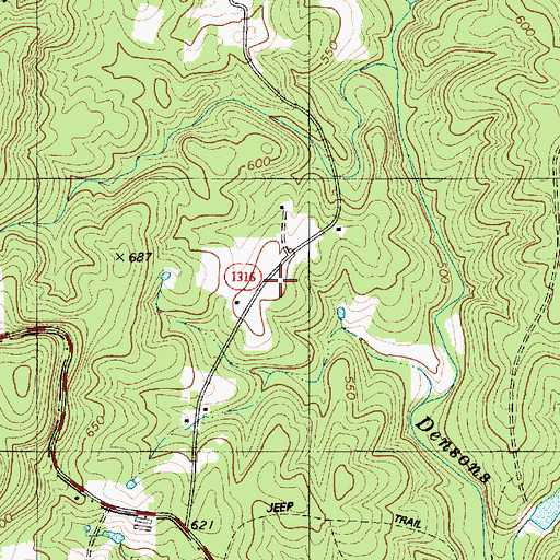 Topographic Map of Hewitt Pond, NC
