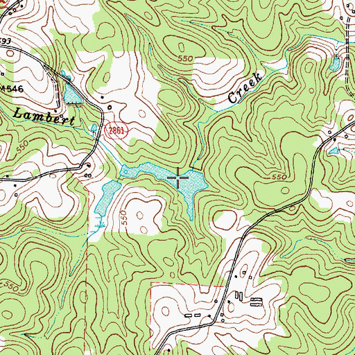 Topographic Map of Lambert Mill Dam, NC