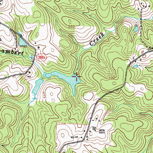 Topographic Map of Lambert Mill Dam, NC