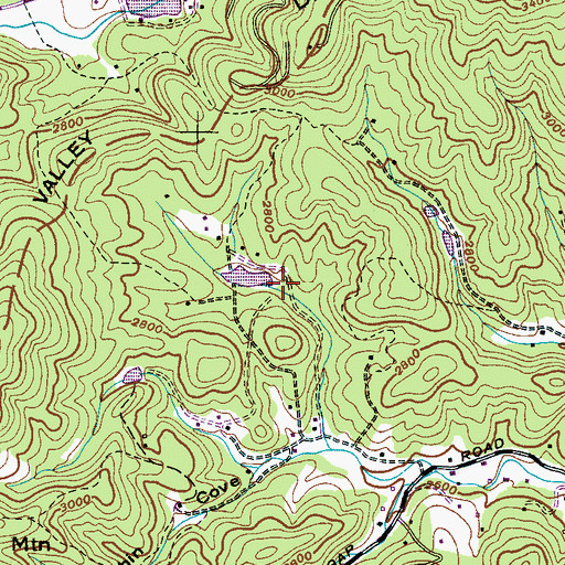 Topographic Map of Little Pisgah Camp Dam, NC