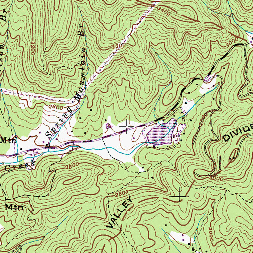 Topographic Map of Echo Lake Dam, NC