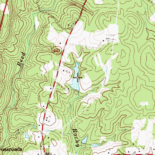 Topographic Map of Blacks Lake, NC