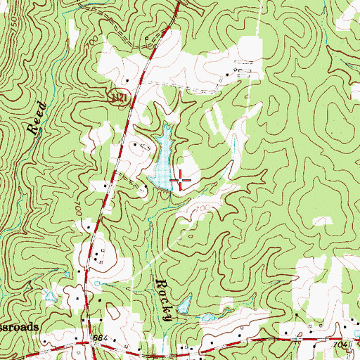 Topographic Map of Blacks Lake Dam, NC