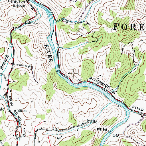 Topographic Map of Marshall Ash Pond Dam, NC