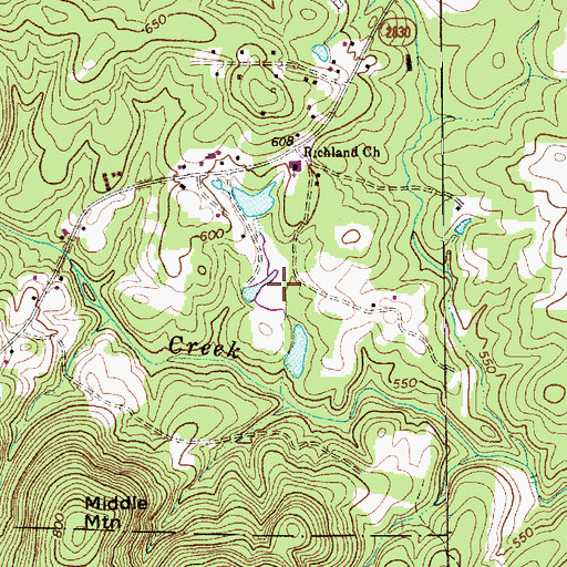 Topographic Map of Shaw-Hudson Lake Dam, NC