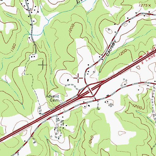 Topographic Map of Henredon Dam, NC