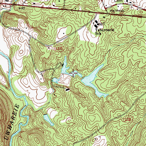 Topographic Map of Woods Lake Number One, NC