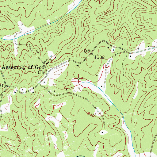 Topographic Map of Leibhart Dam, NC