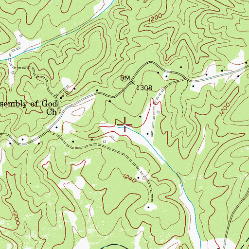 Topographic Map of Leibhart Lake, NC