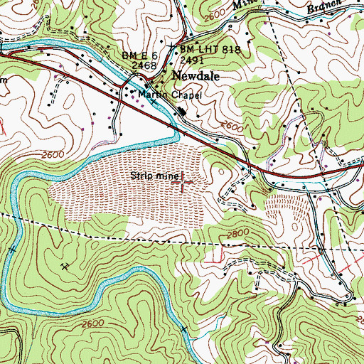Topographic Map of Deneen Dam, NC