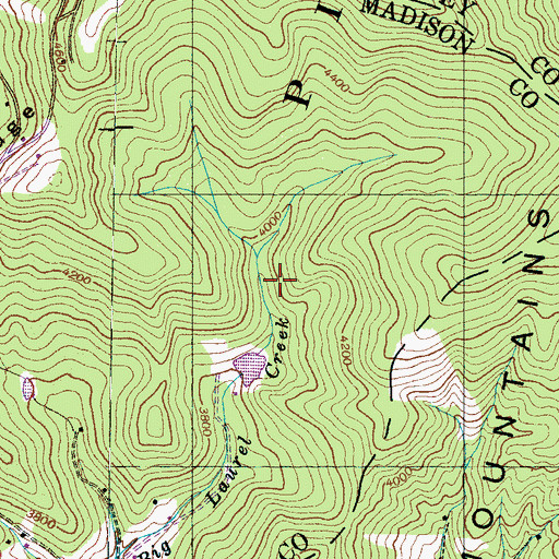 Topographic Map of Mars Hill Reservoir, NC