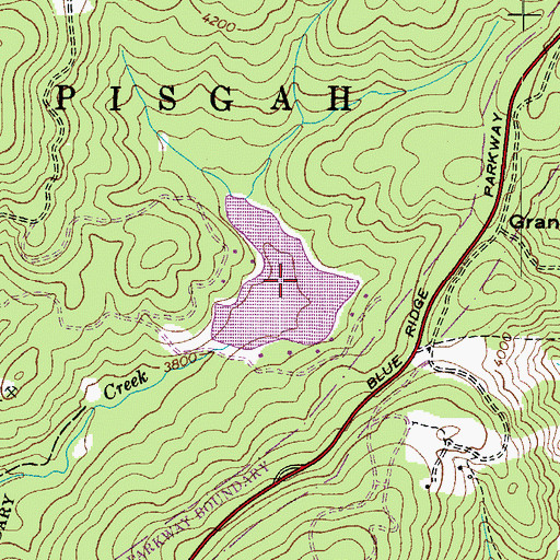 Topographic Map of Grandmother Lake, NC